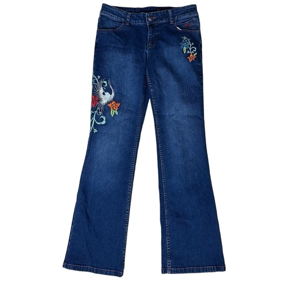 Harley Davidson Embroidered Jeans. Size 6 - Picture 1 of 14